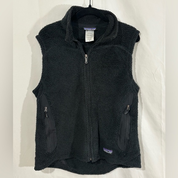 Patagonia Women’s Retro Pile Fleece Vest – Black – Size M – Full Zip - Picture 1 of 4